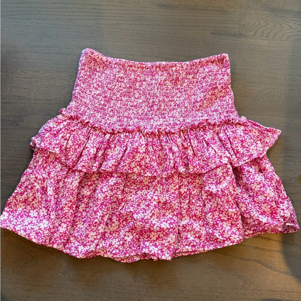 Skylar + Madison Pink Floral Mini Skirt